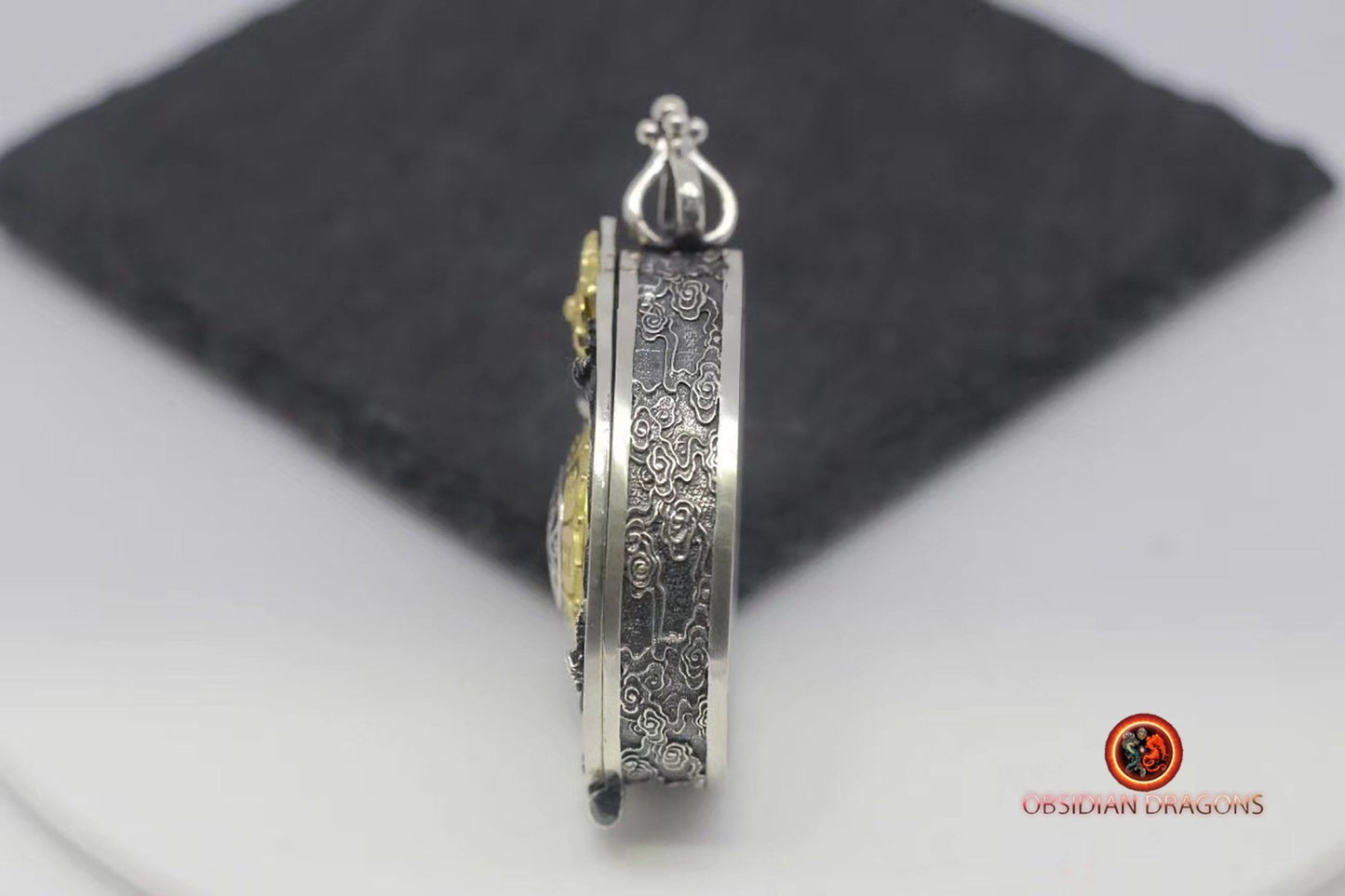 Reliquaire bouddhiste- Argent 925- 9 palais célestes