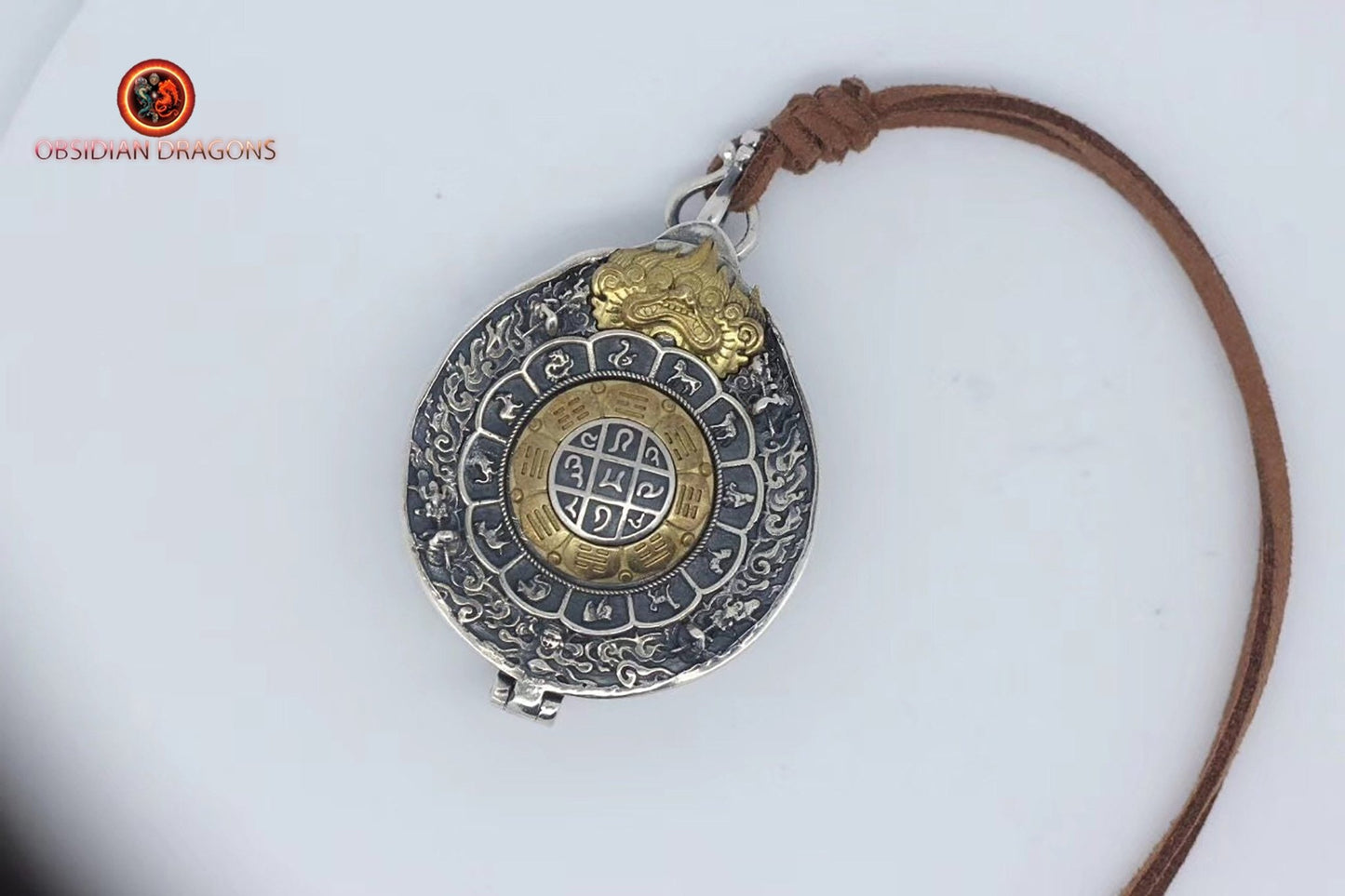 Reliquaire bouddhiste- Argent 925- 9 palais célestes