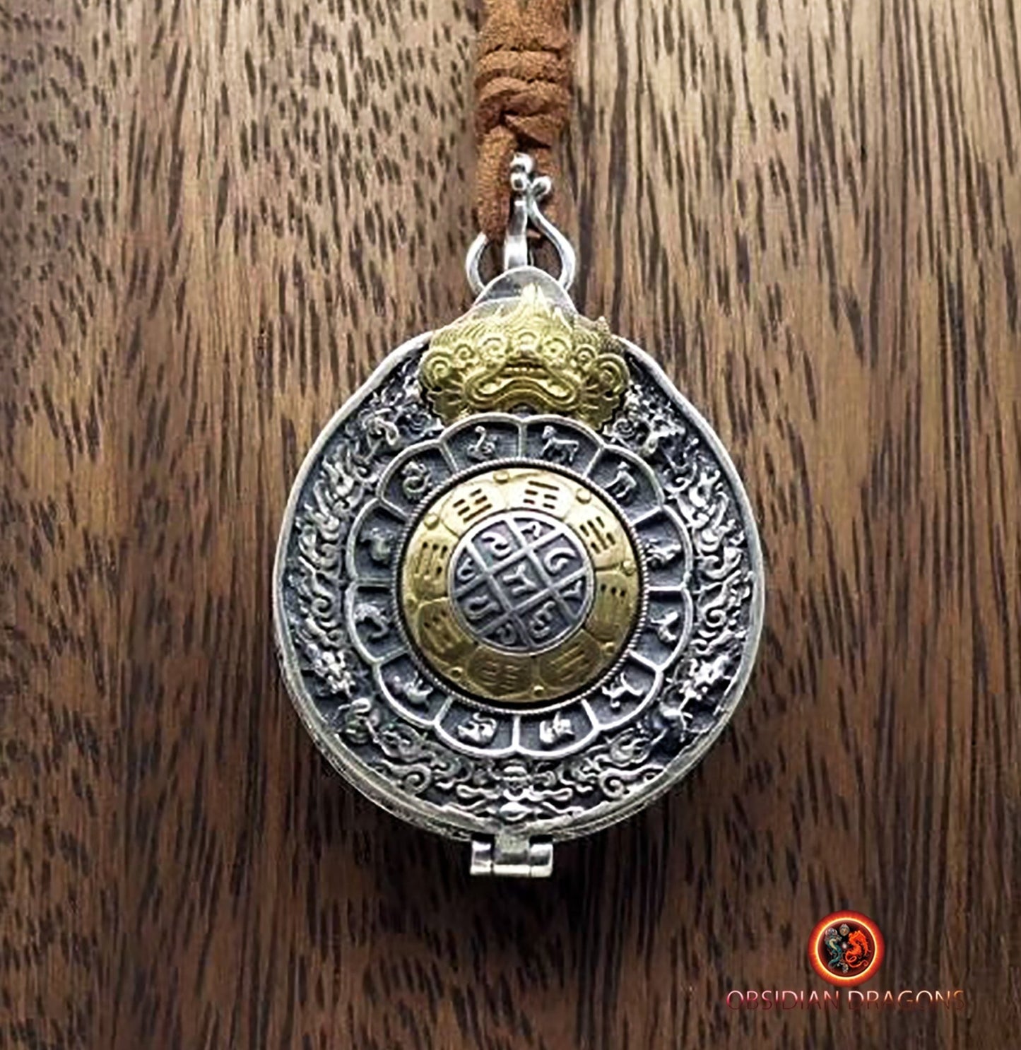 Reliquaire bouddhiste- Argent 925- 9 palais célestes