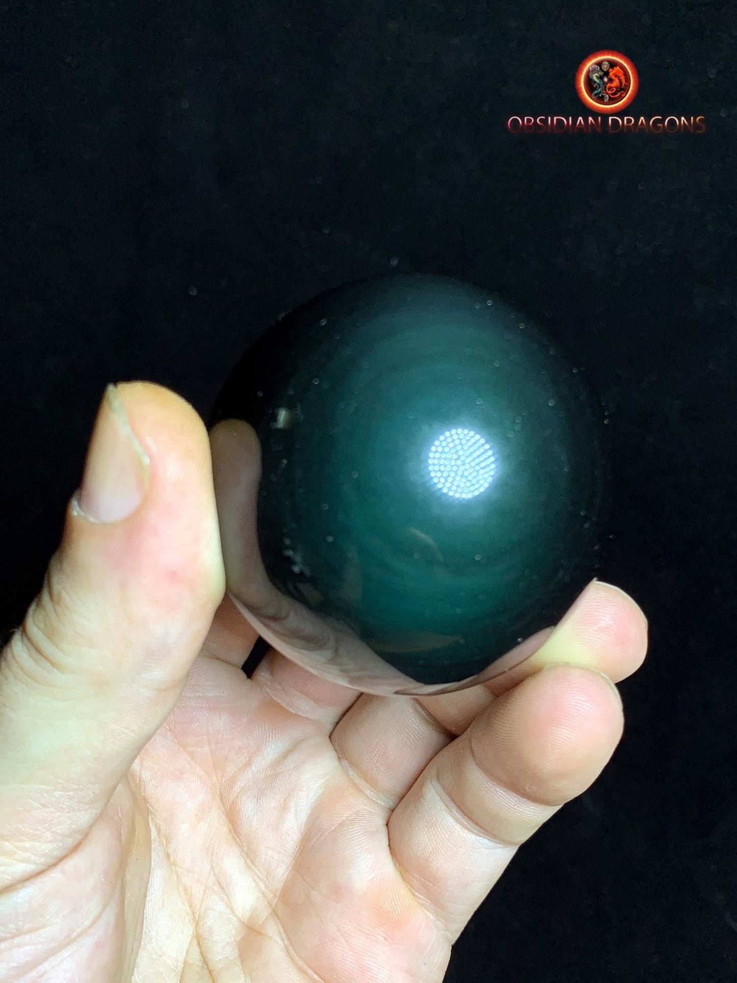 Sphère en obsidienne œil céleste - Unique - 5.44 cm