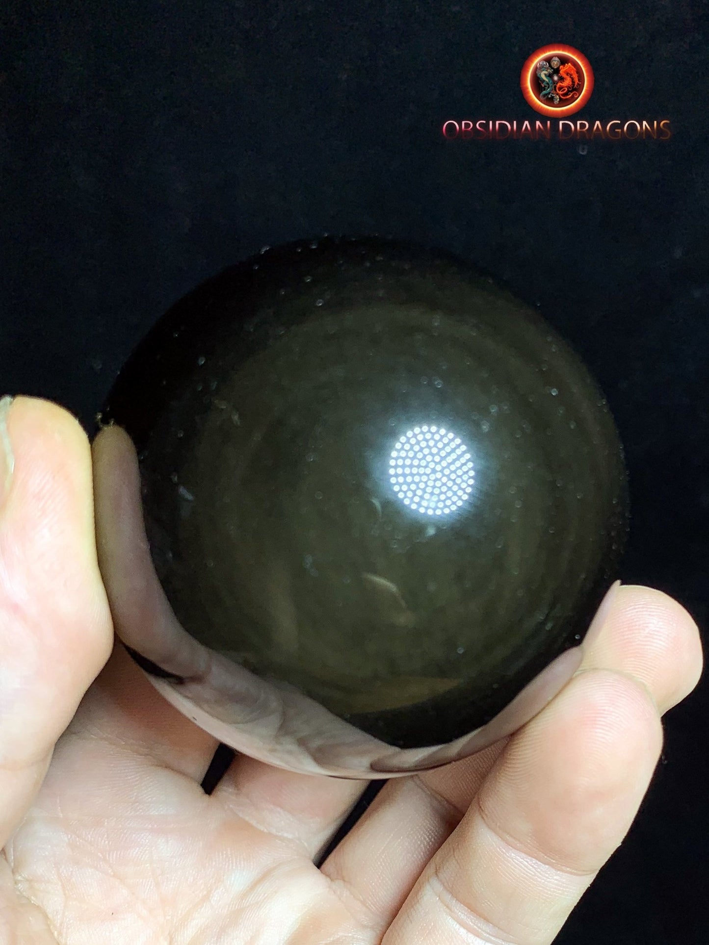 Sphère en obsidienne œil céleste - Unique - 5.88 cm
