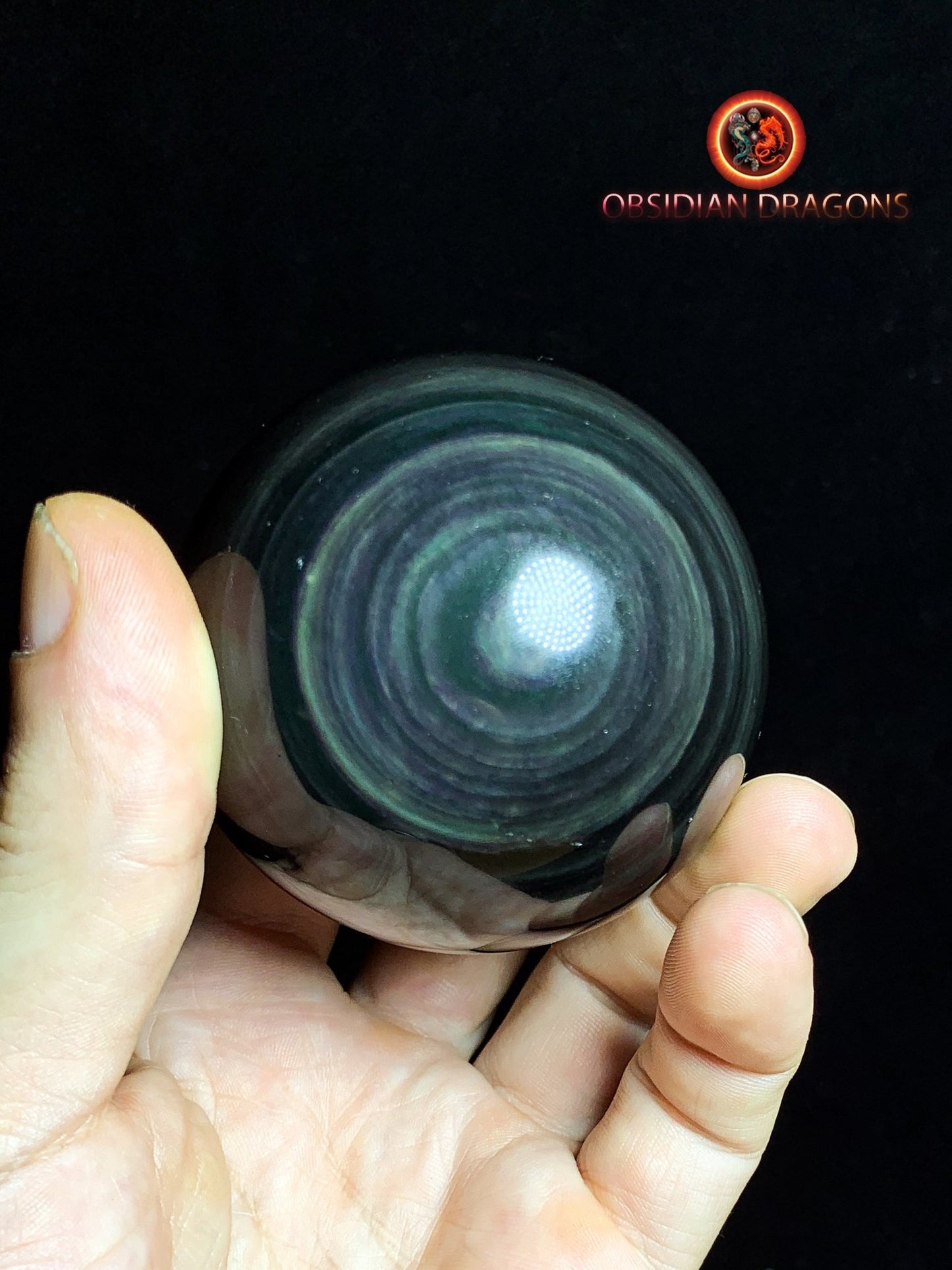 Sphère en obsidienne œil céleste - Unique - 6.48cm