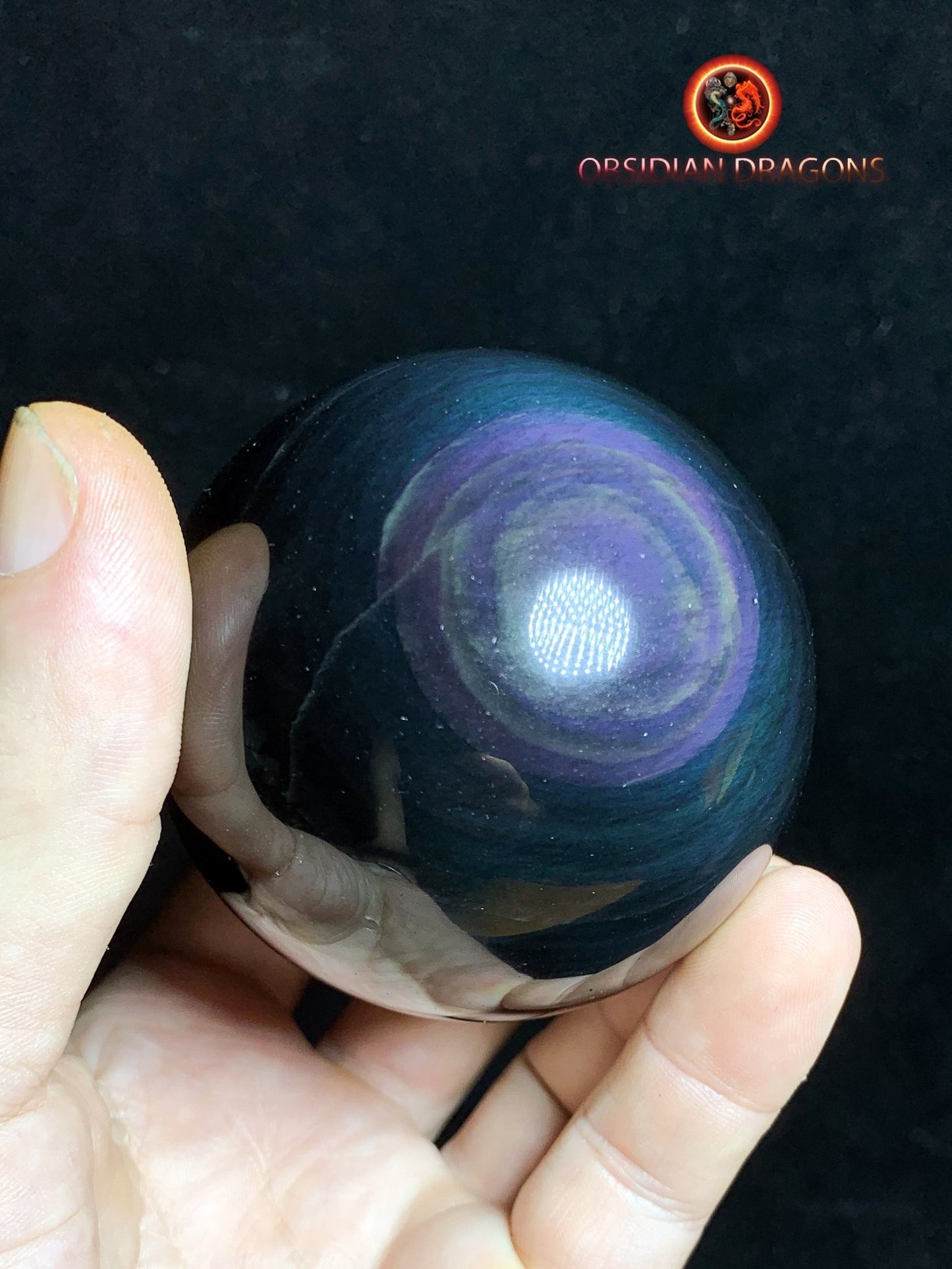 Sphère en obsidienne œil céleste - Unique - 6.67 cm