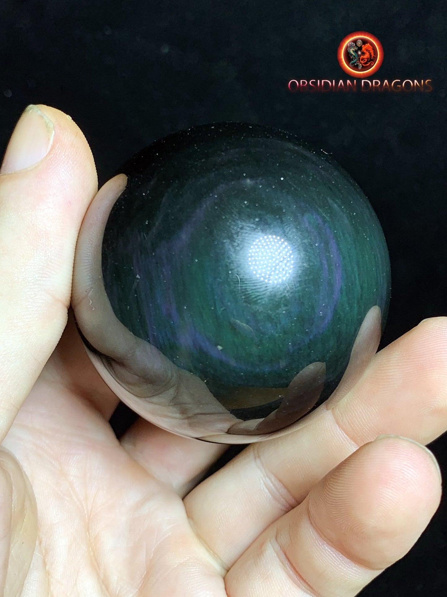 Sphère en obsidienne œil céleste - Unique - 5.62 cm
