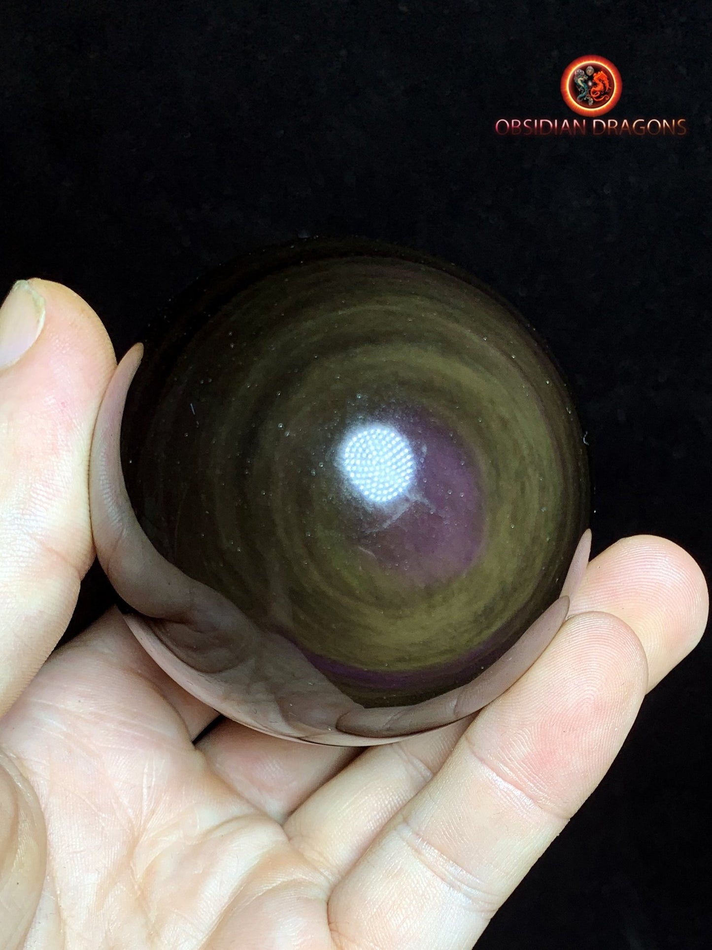 Sphère en obsidienne œil céleste - Unique - 5.83cm