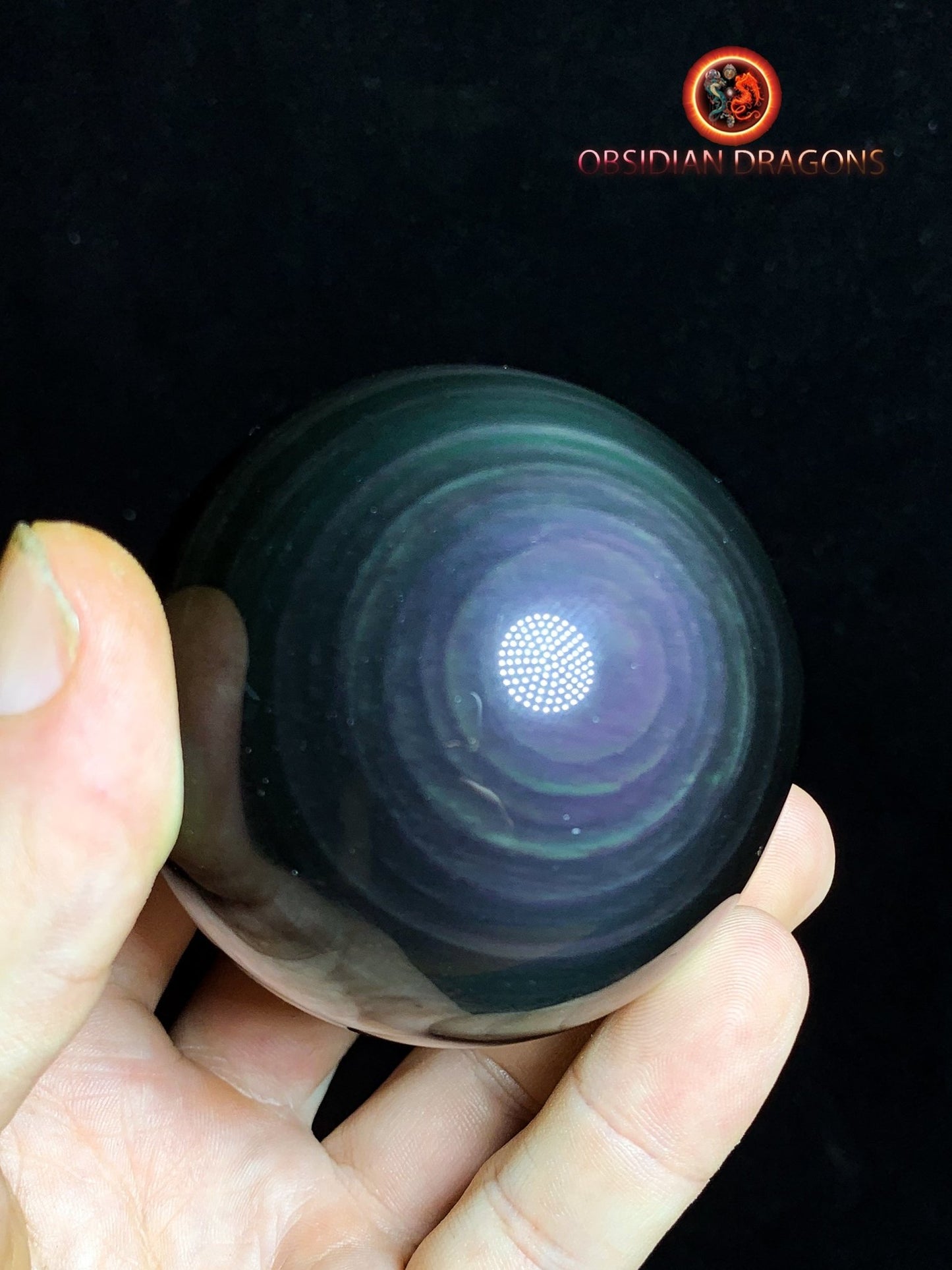 Sphère en obsidienne œil céleste - Unique - 6.37cm