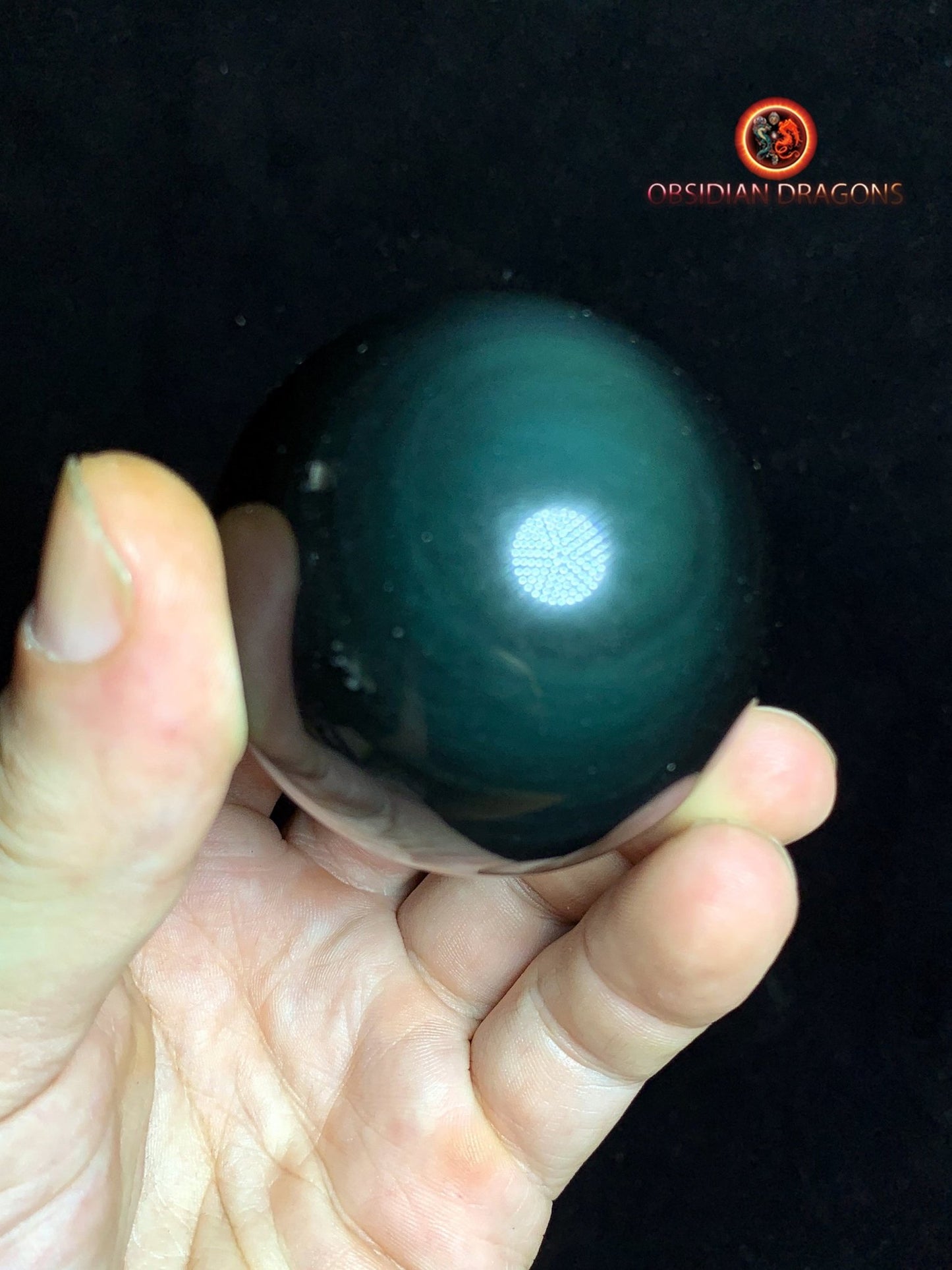 Sphère en obsidienne œil céleste - Unique - 5.44 cm