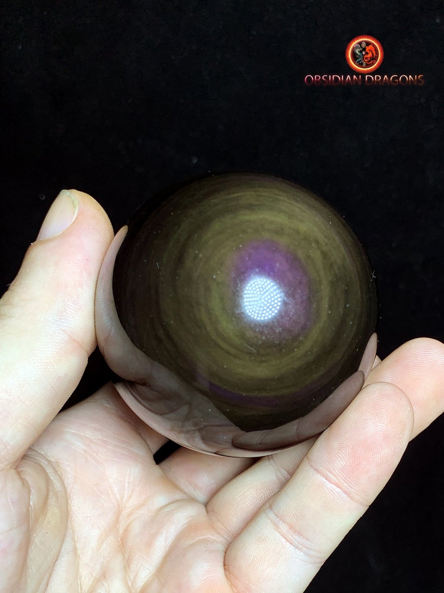 Sphère en obsidienne œil céleste - Unique - 5.83cm