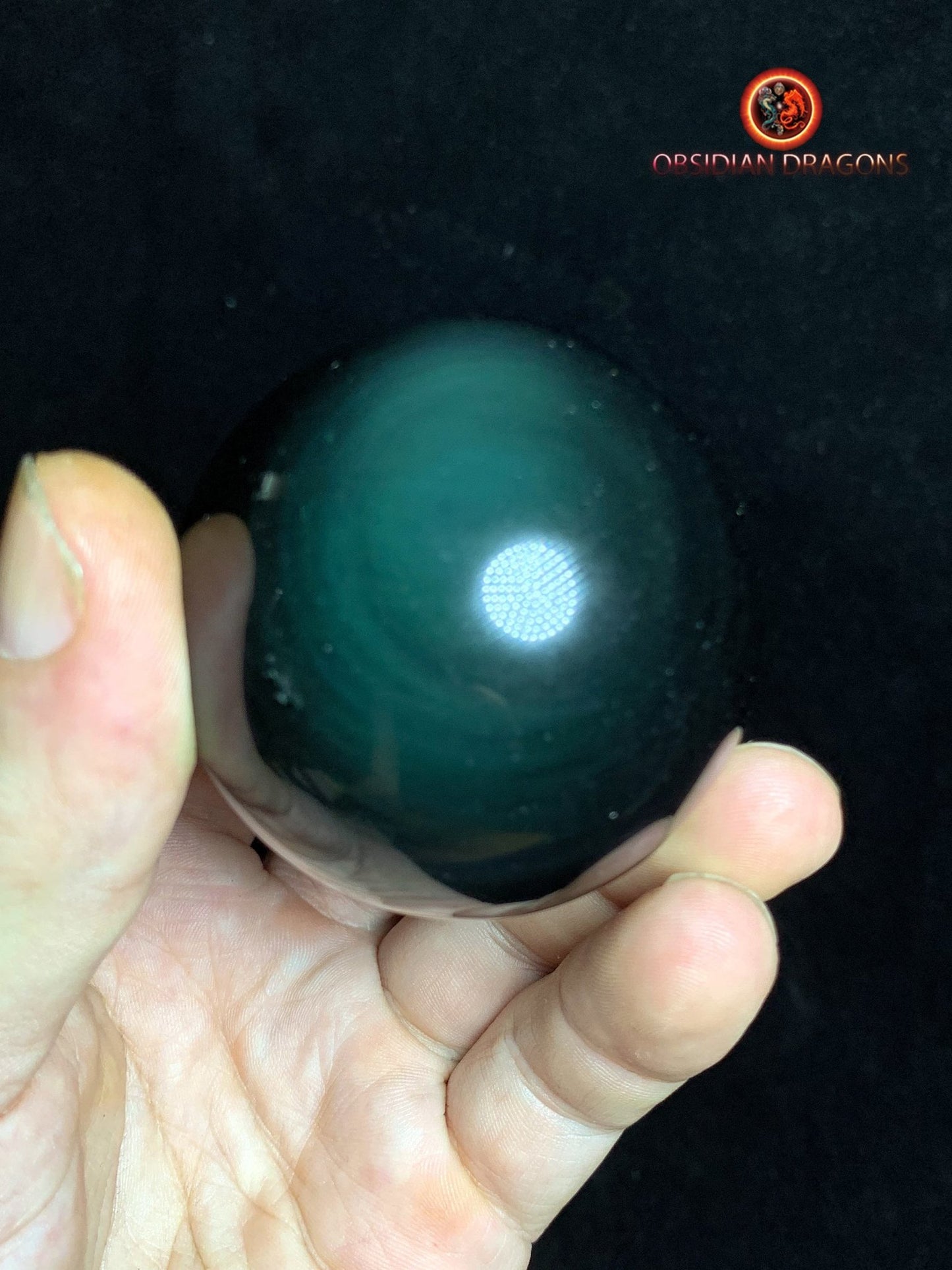 Sphère en obsidienne œil céleste - Unique - 5.44 cm