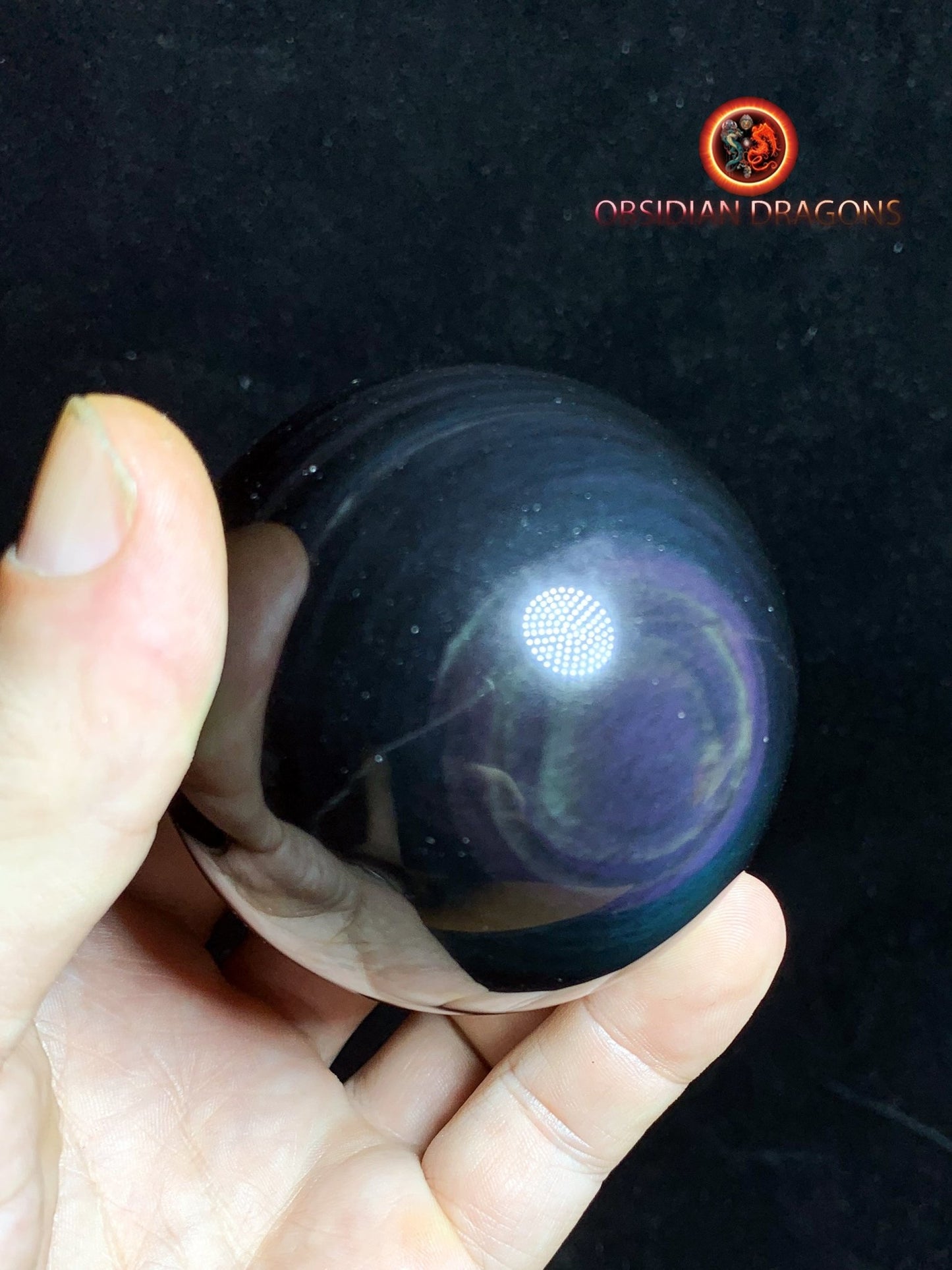 Sphère en obsidienne œil céleste - Unique - 6.67 cm