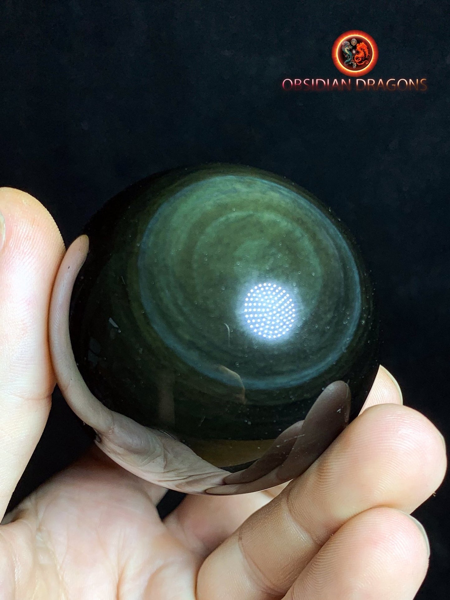 Sphère en obsidienne œil céleste - Unique - 5.82cm