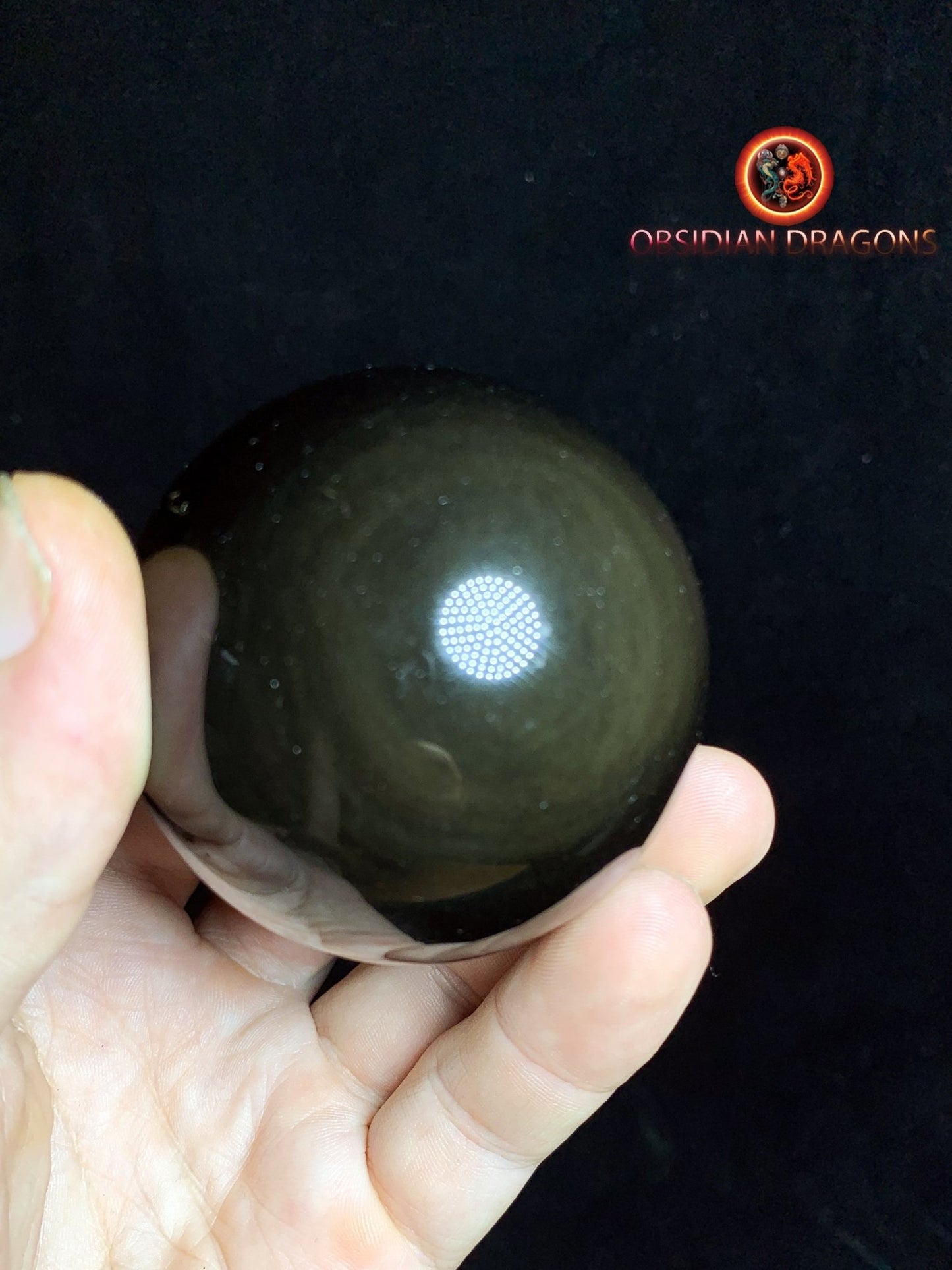 Sphère en obsidienne œil céleste - Unique - 5.88 cm