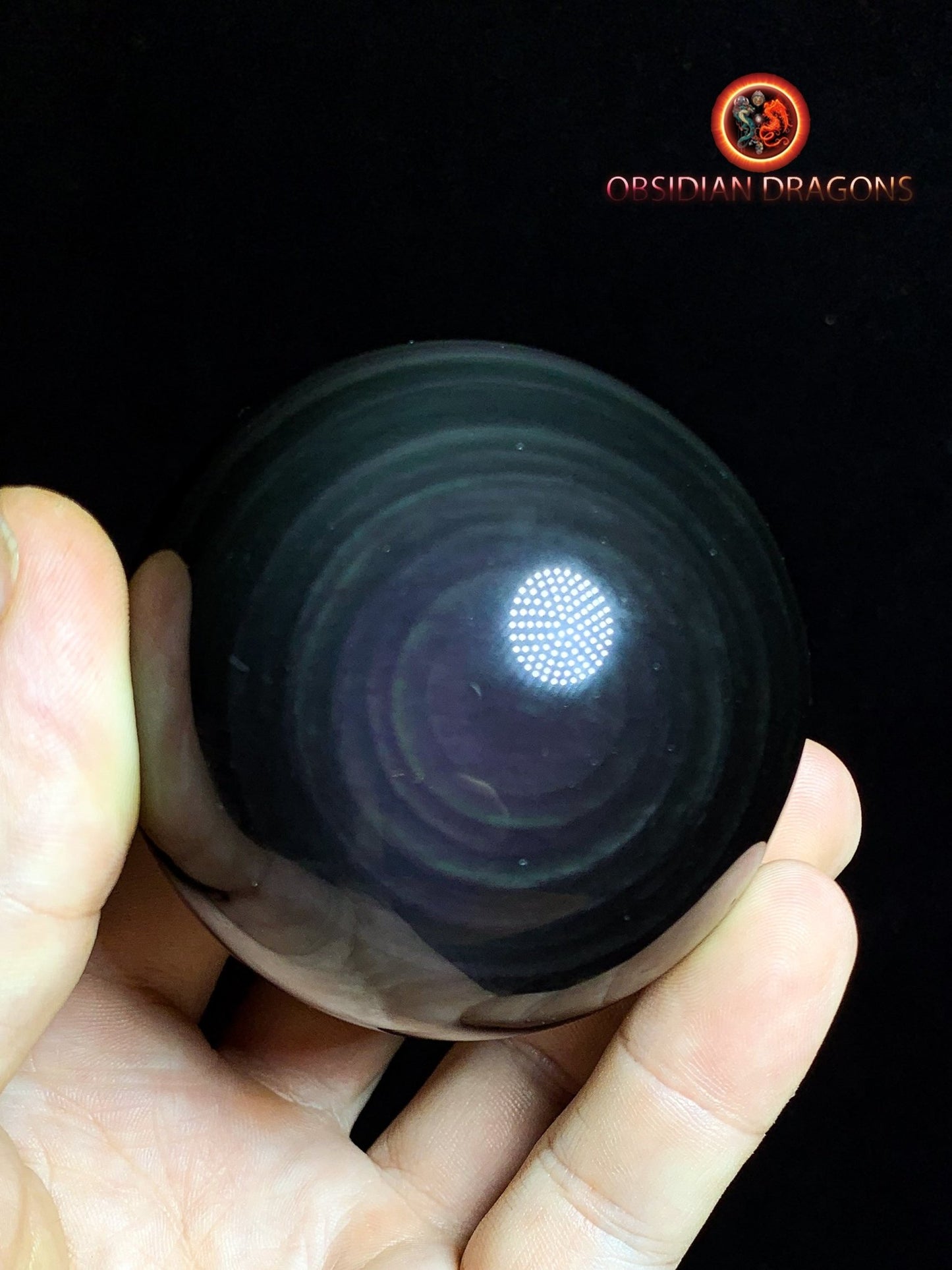 Sphère en obsidienne œil céleste - Unique - 6.37cm