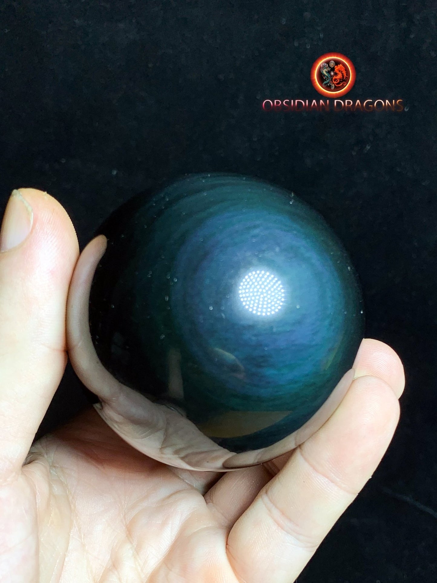 Sphère en obsidienne œil céleste - Unique - 6.67 cm