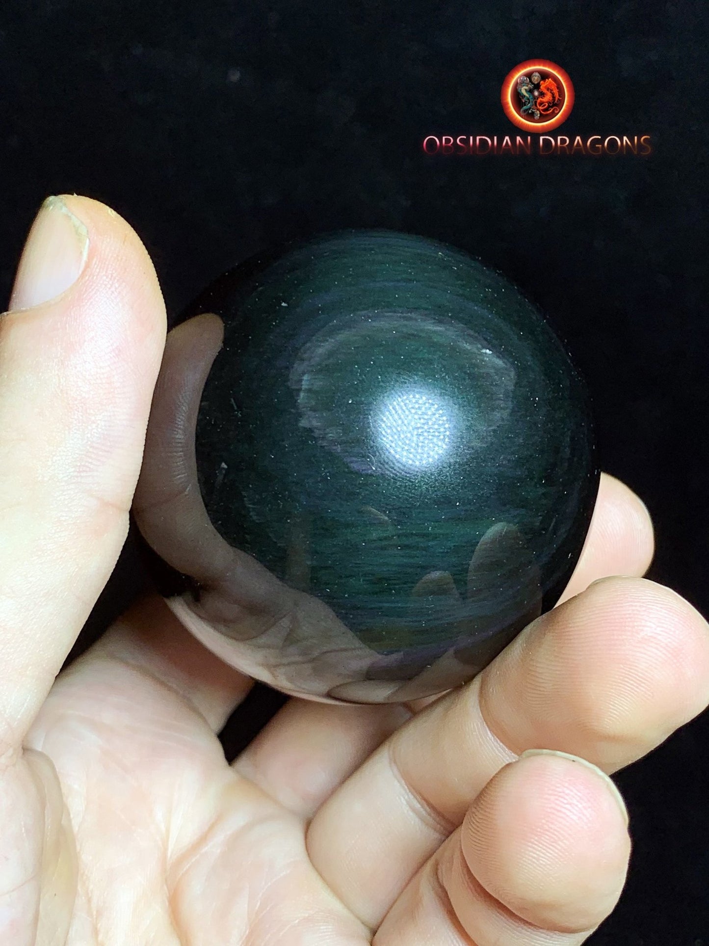 Sphère en obsidienne œil céleste - Unique - 5.62 cm