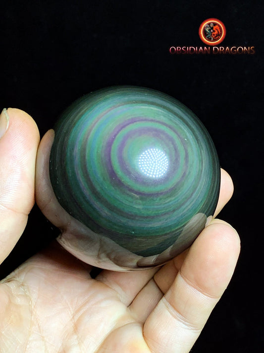 Sphère en obsidienne œil céleste - Unique - 6.48cm