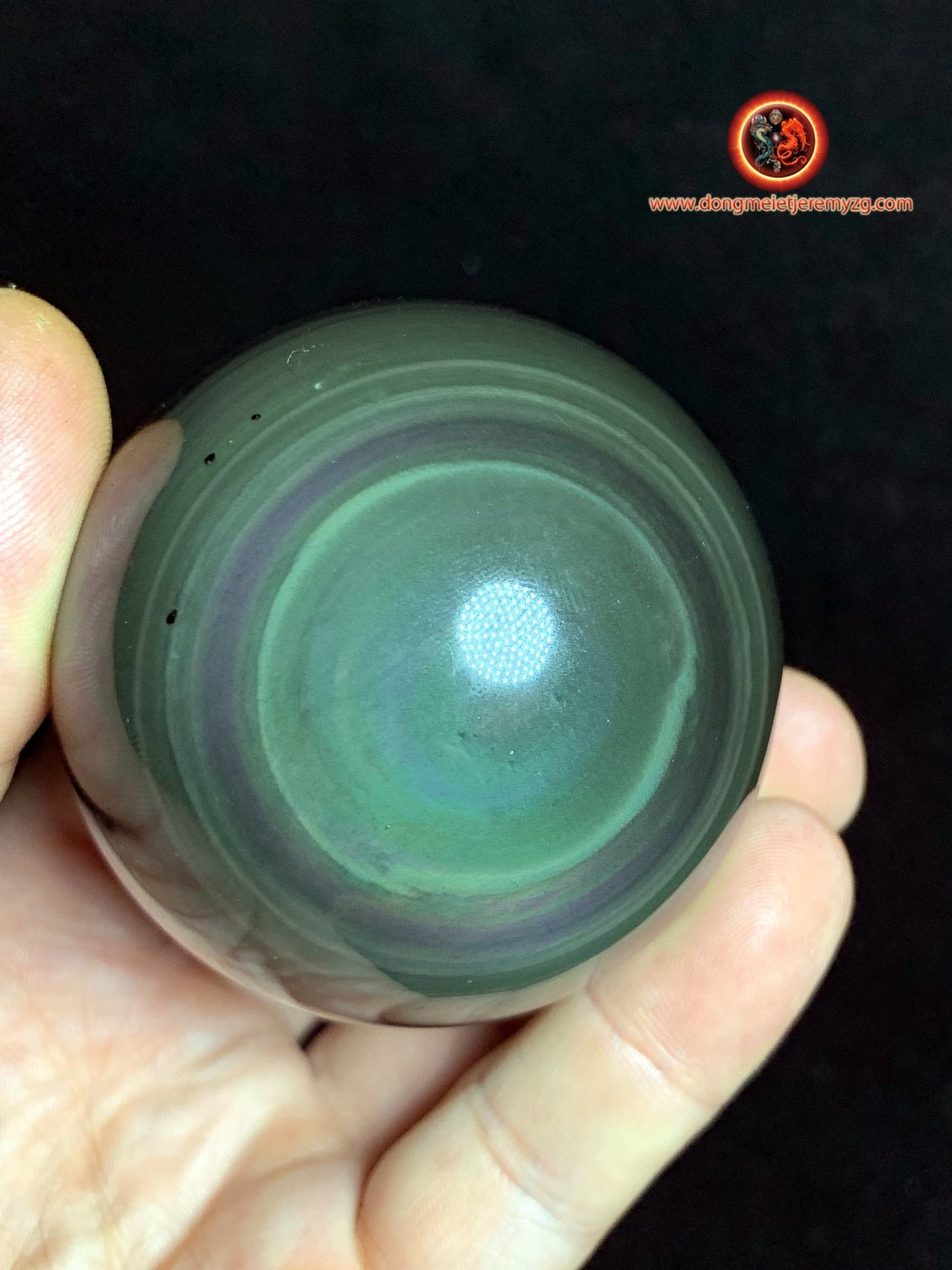 Sphère en obsidienne œil céleste - Unique - 5.91cm