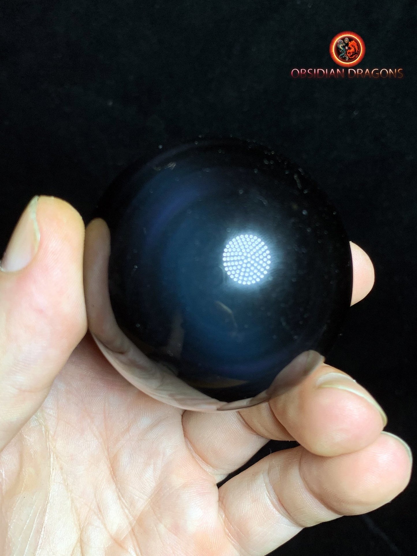 Sphère en obsidienne œil céleste - Unique - 5.59 cm