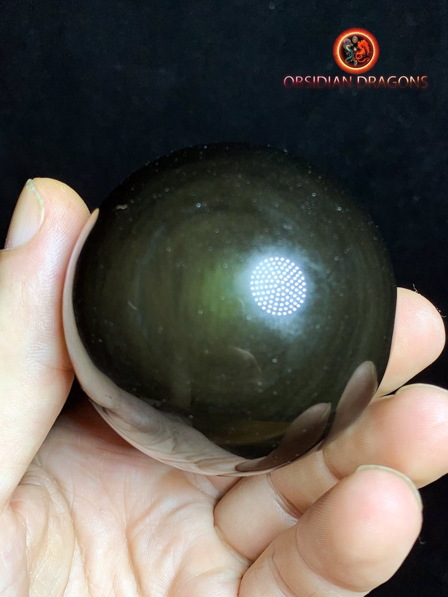 Sphère en obsidienne œil céleste - Unique - 5.88 cm