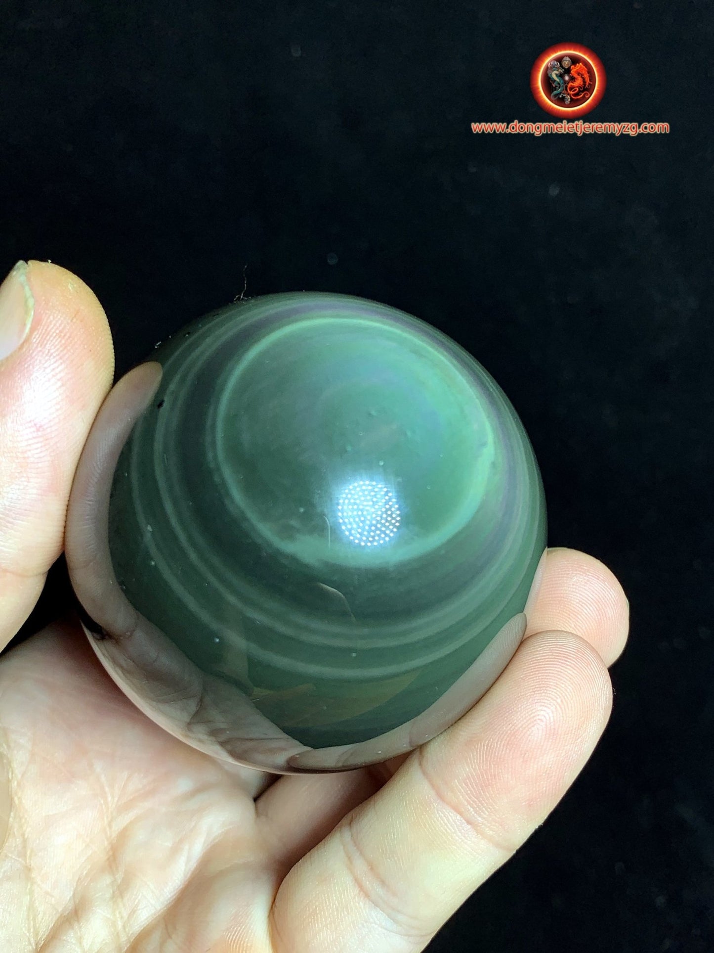 Sphère en obsidienne œil céleste - Unique - 5.91cm