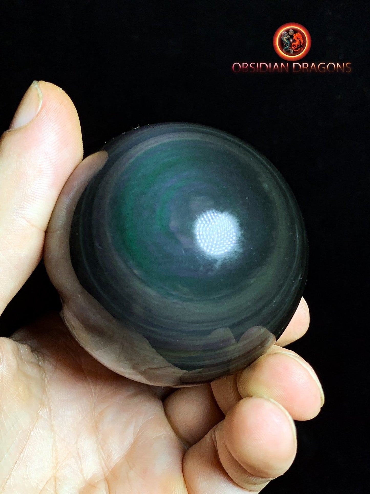 Sphère en obsidienne œil céleste - Unique - 6.37cm