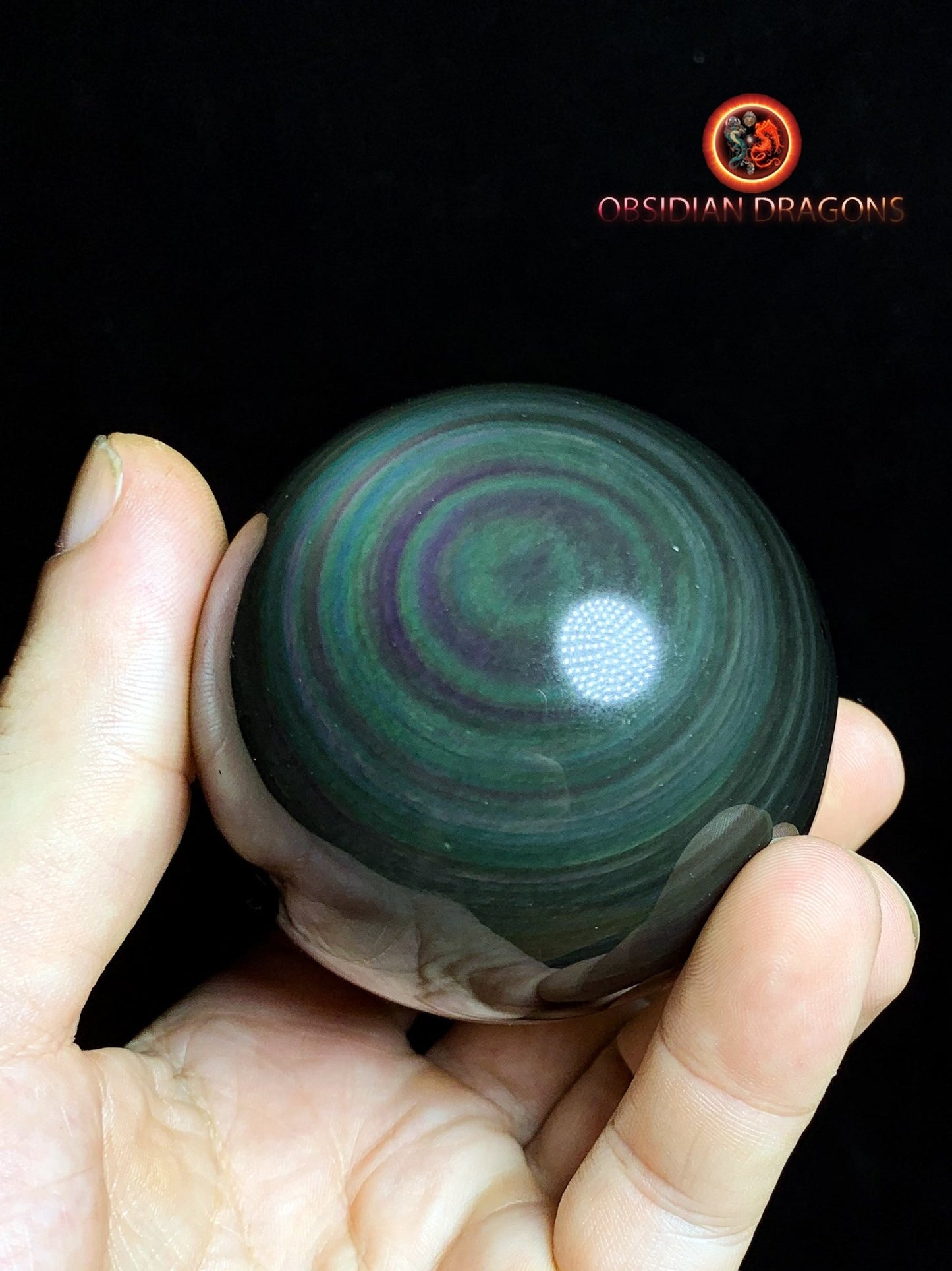 Sphère en obsidienne œil céleste - Unique - 6.48cm