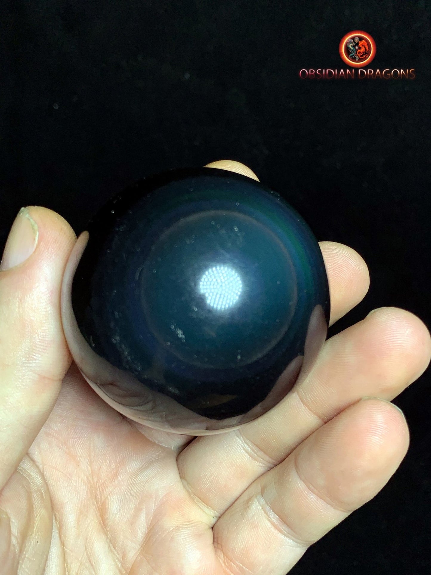 Sphère en obsidienne œil céleste - Unique - 5.44 cm