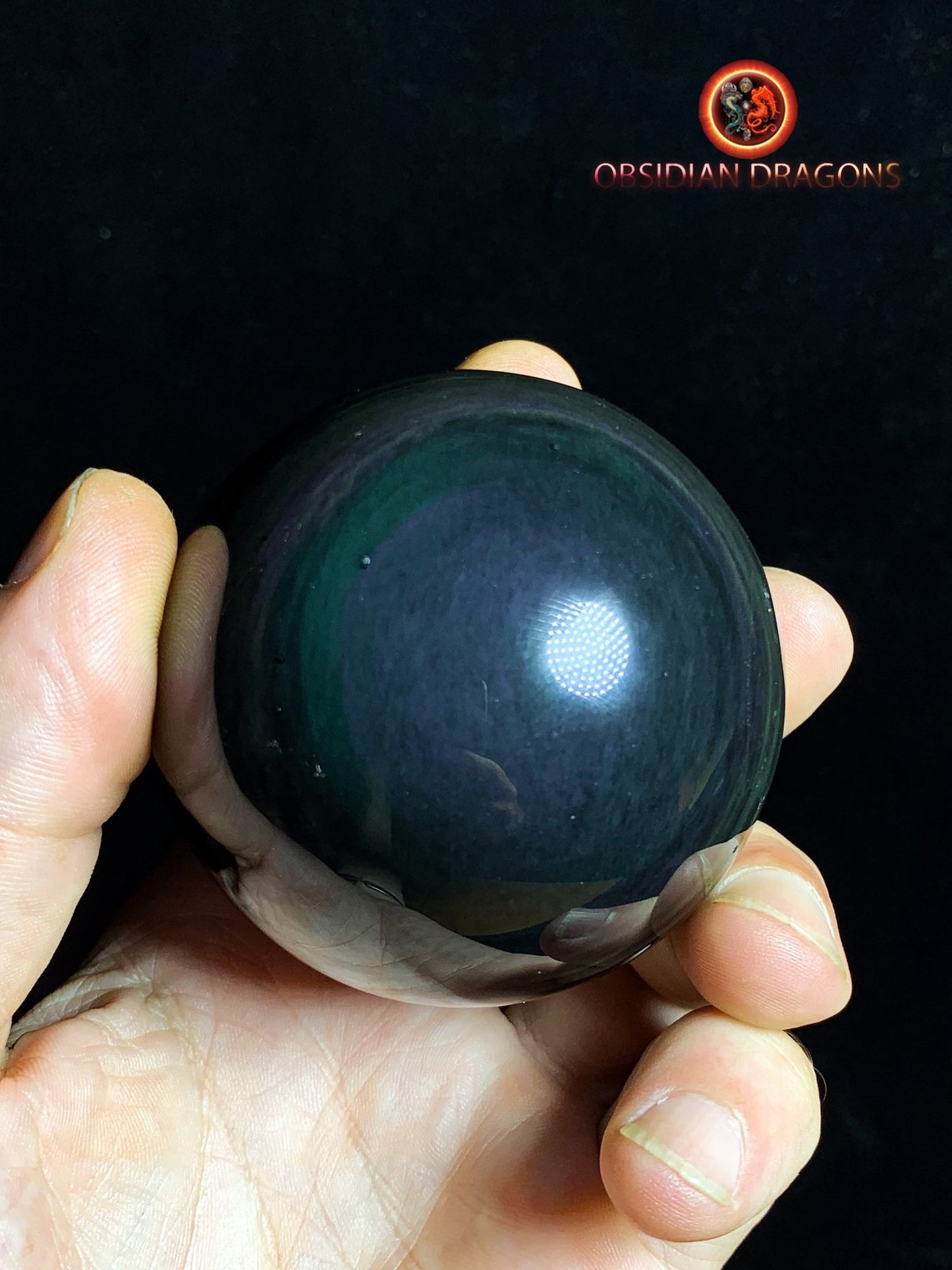 Sphère en obsidienne œil céleste - Unique - 6.43cm