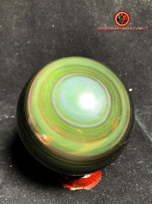 Sphère en obsidienne œil céleste - Unique - 10.9 cm
