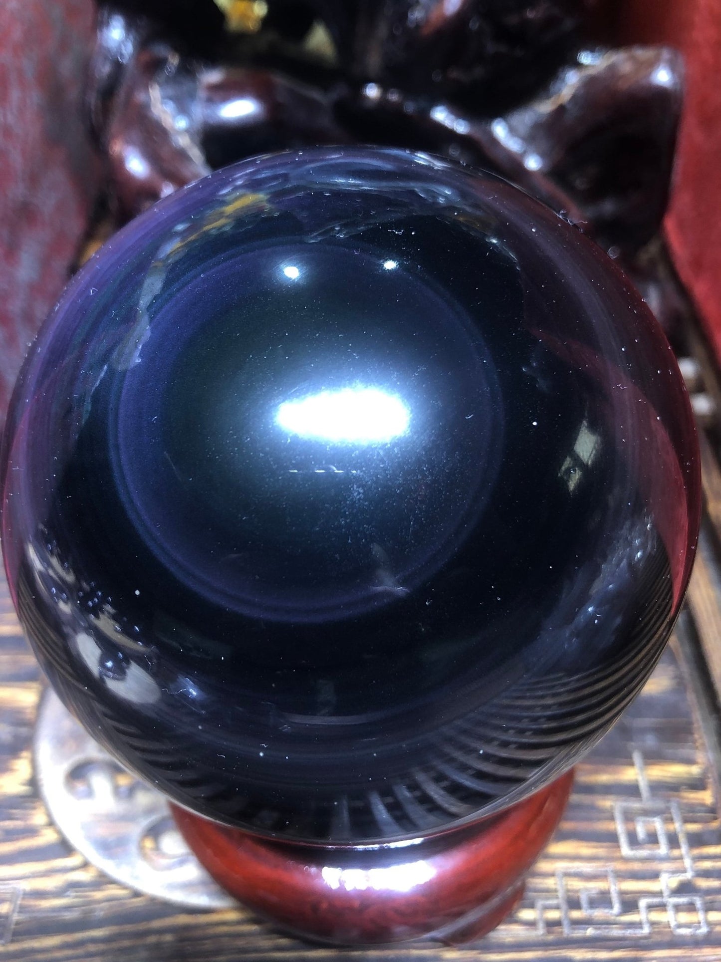 Grande sphère en obsidienne œil céleste - Unique - 9.16cm