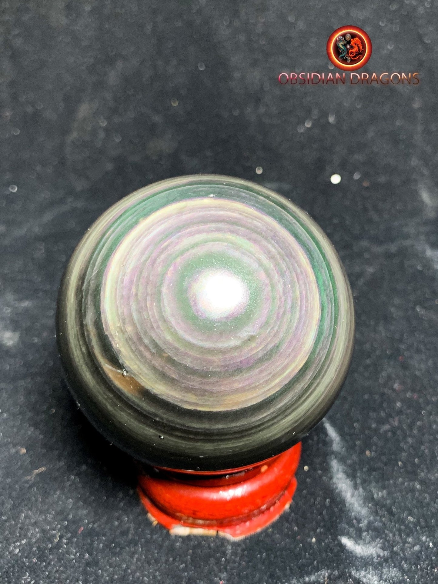 Sphère en obsidienne œil céleste - Unique - 6.48cm