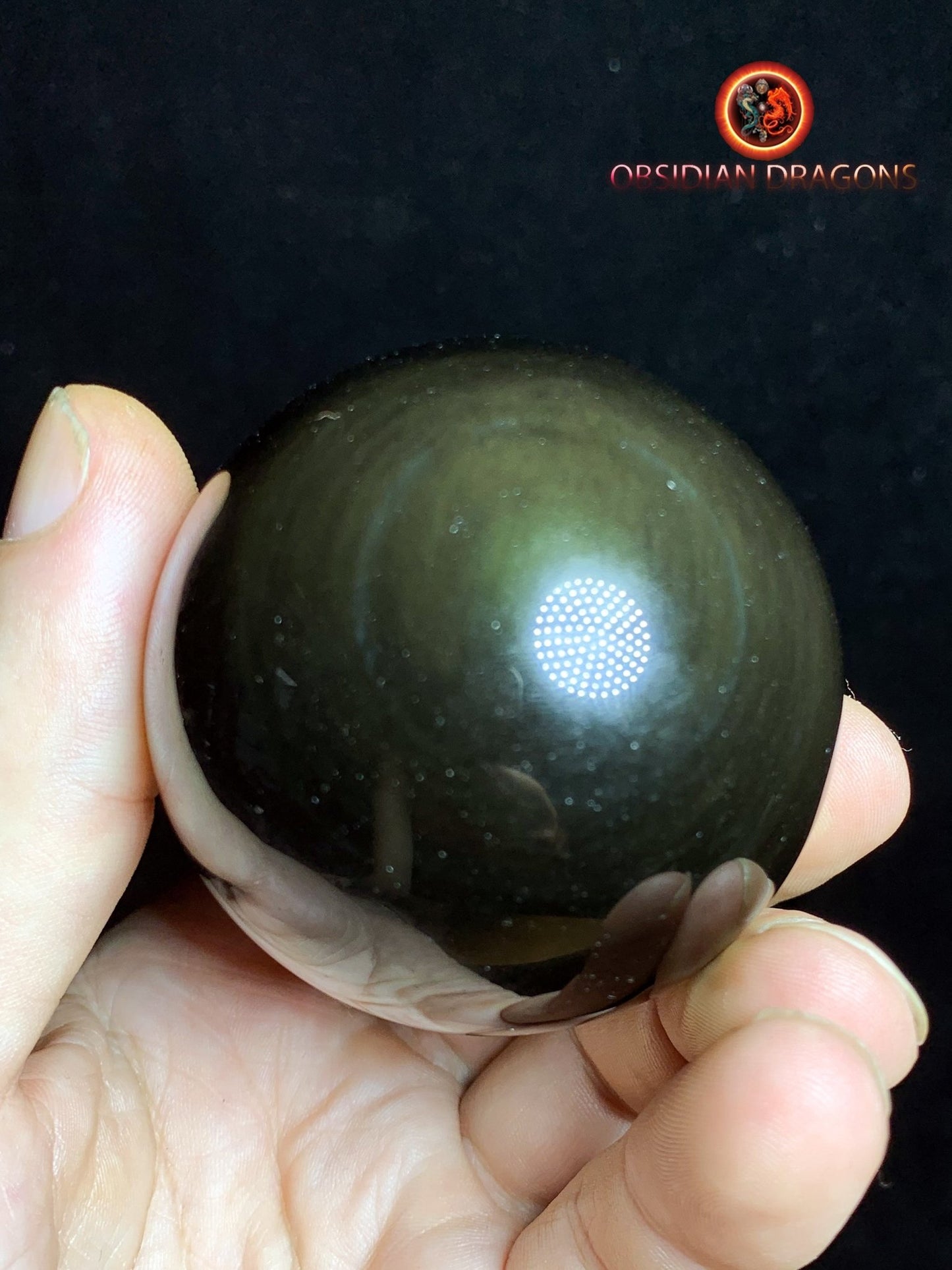 Sphère en obsidienne œil céleste - Unique - 5.88 cm
