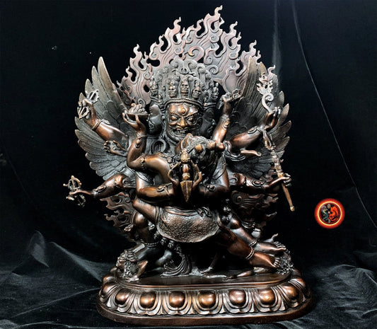 Statuette de vajrakilaya en bronze- Statuette yab yum | obsidian dragons