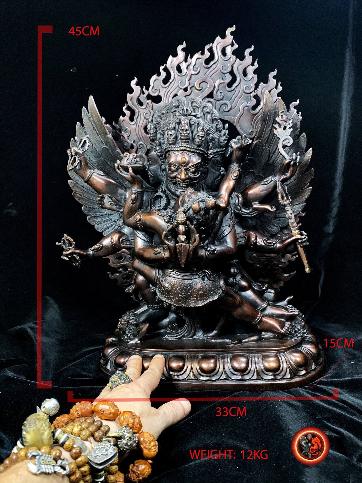 Statuette de vajrakilaya en bronze- Statuette yab yum | obsidian dragons