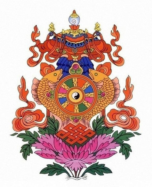 Astamangala- Les 8 symboles auspicieux du bouddhisme