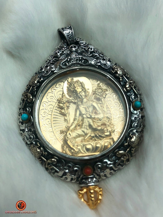 Amulette de tara verte - Protection du bagua luo pan | obsidian dragons