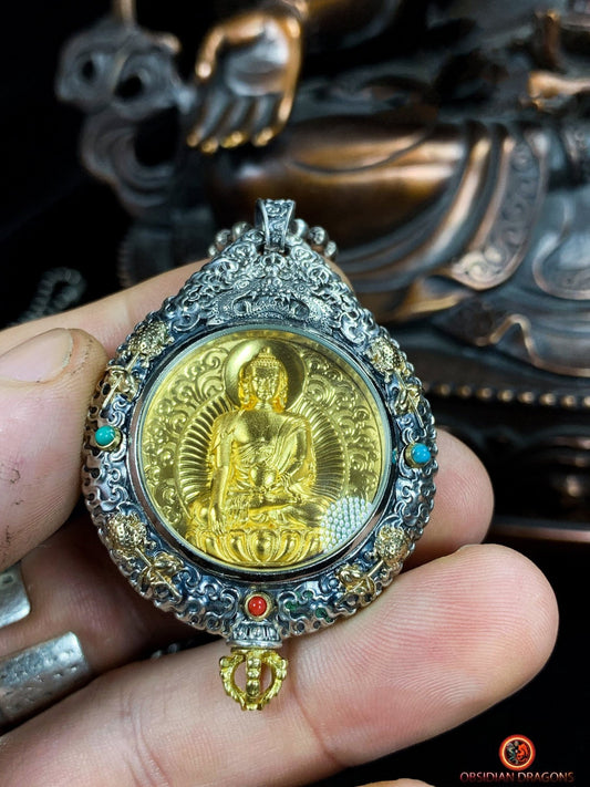 Amulette du Bouddha Médecine - Protection du Bagua Luo Pan | obsidian dragons