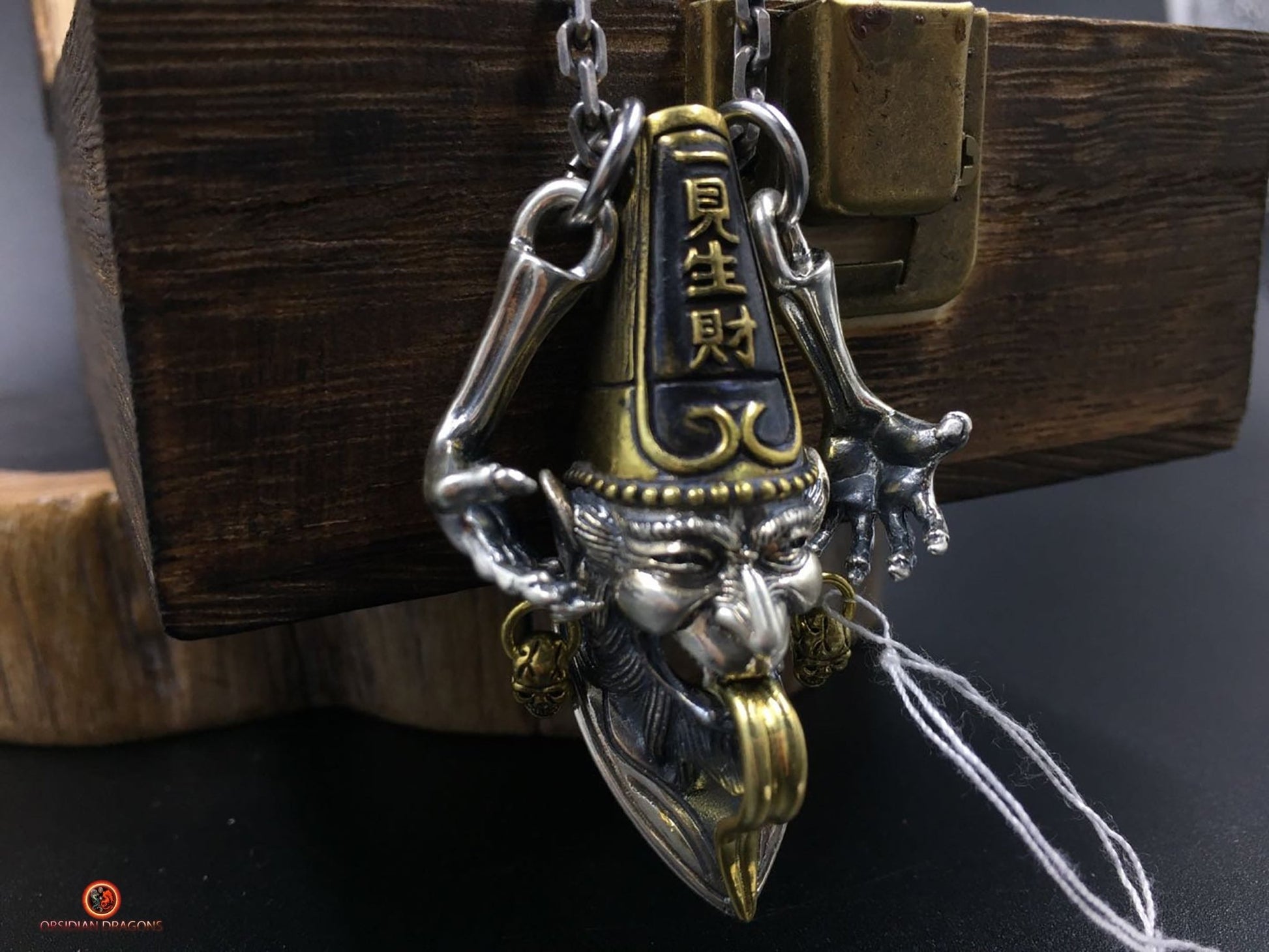 Amulette taoïste de Bai Wu Chang - Protection des voyageurs | obsidian dragons