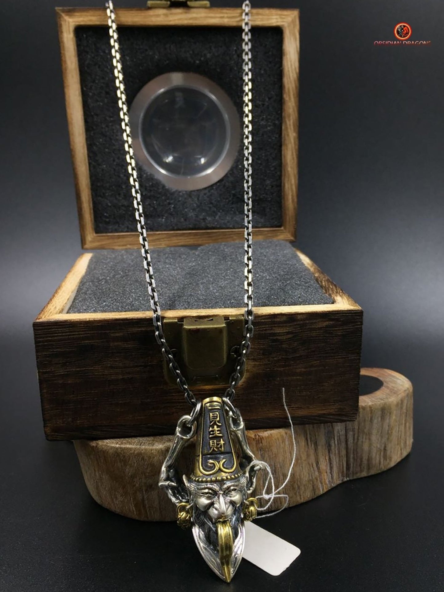 Amulette taoïste de Bai Wu Chang - Protection des voyageurs | obsidian dragons