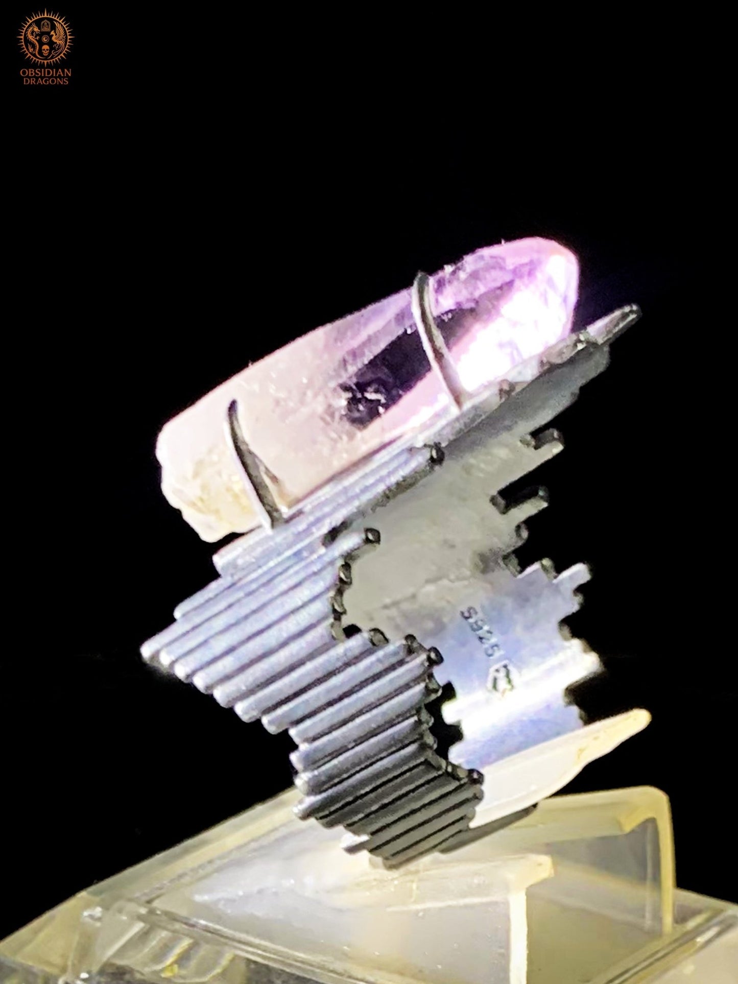 Bague Améthyste et Argent – Pointe d’Améthyste de Vera Cruz | obsidian dragons