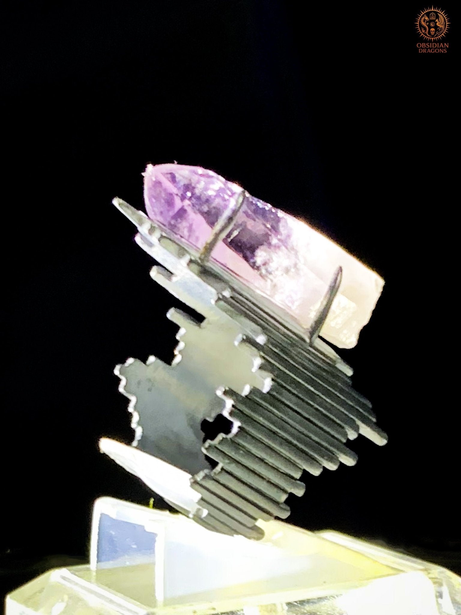 Bague Améthyste et Argent – Pointe d’Améthyste de Vera Cruz | obsidian dragons