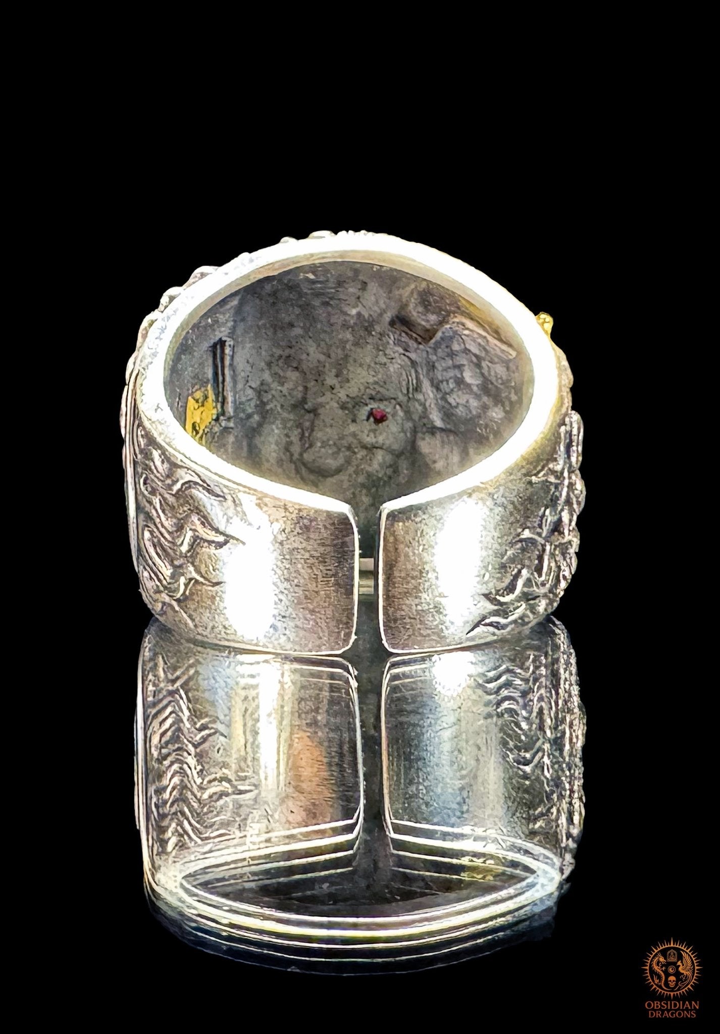 Bague Bouddha de la Dualité – Iconographie Mi Bouddha Mi Démon | obsidian dragons