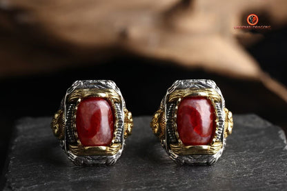 Bague DZI à Dents de Tigre – Mystique et Élégante | obsidian dragons