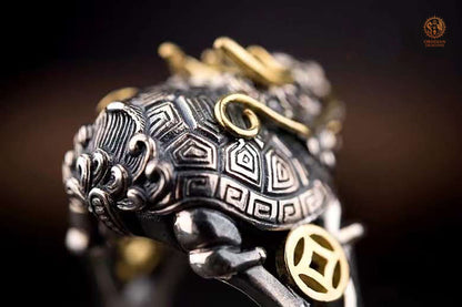 Bague dragon Bixi- protection et stabilité | obsidian dragons