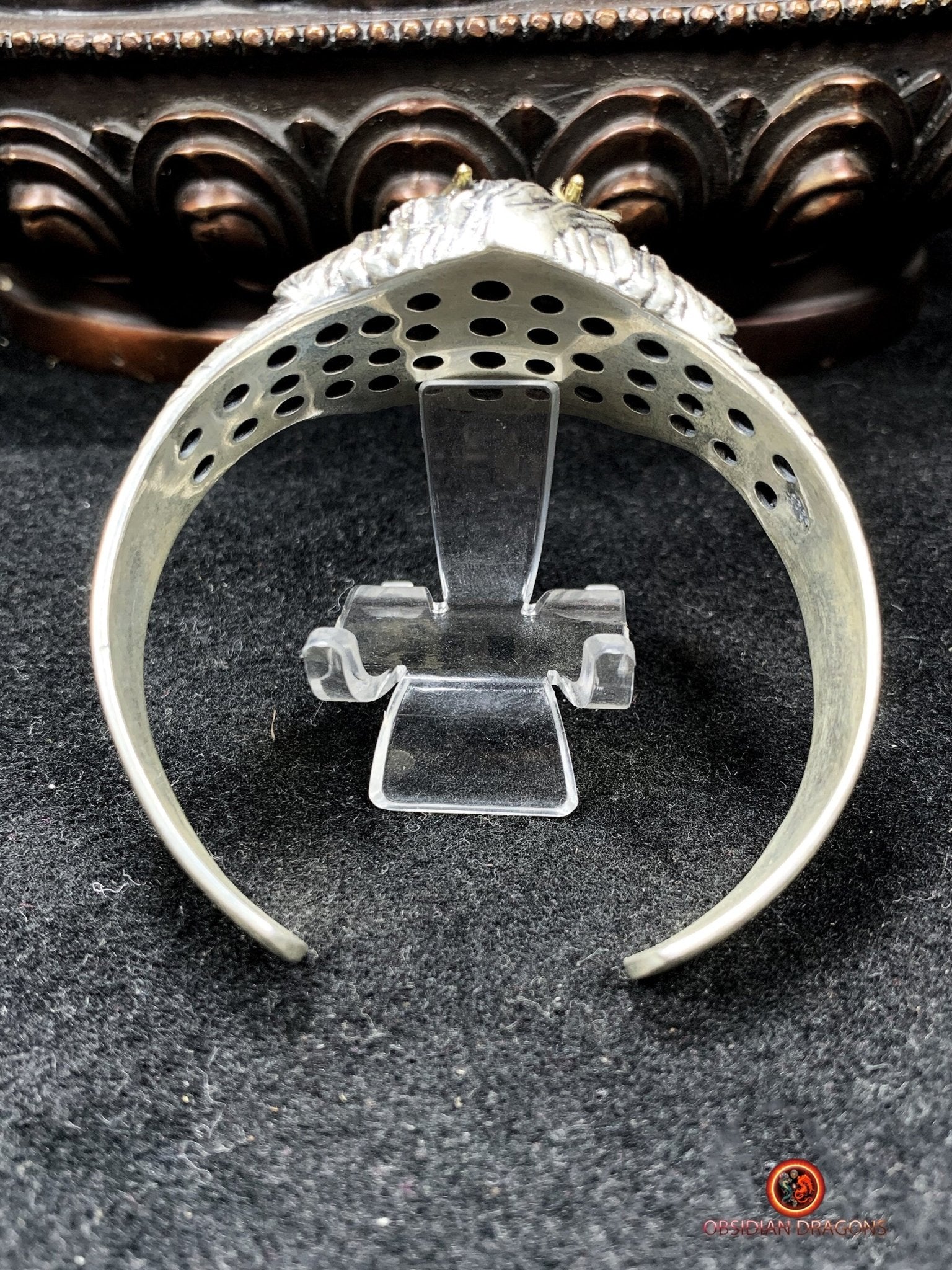 Bracelet Bouddhiste en argent - Garuda - Briser les obstacles | obsidian dragons