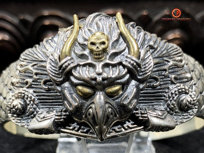 Bracelet Bouddhiste en argent - Garuda - Briser les obstacles | obsidian dragons
