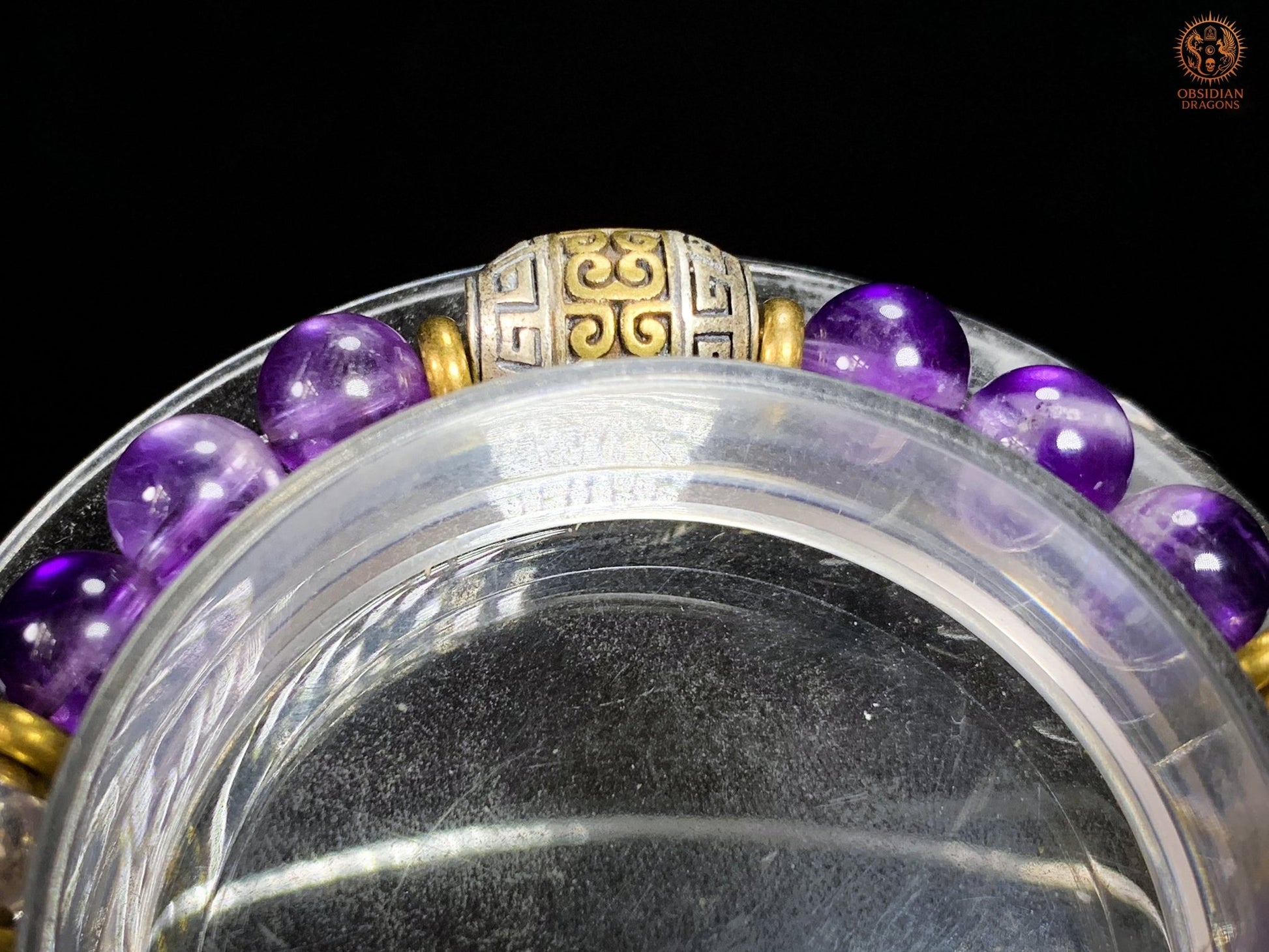 Bracelet Dragon en Améthyste et Argent 925 | obsidian dragons
