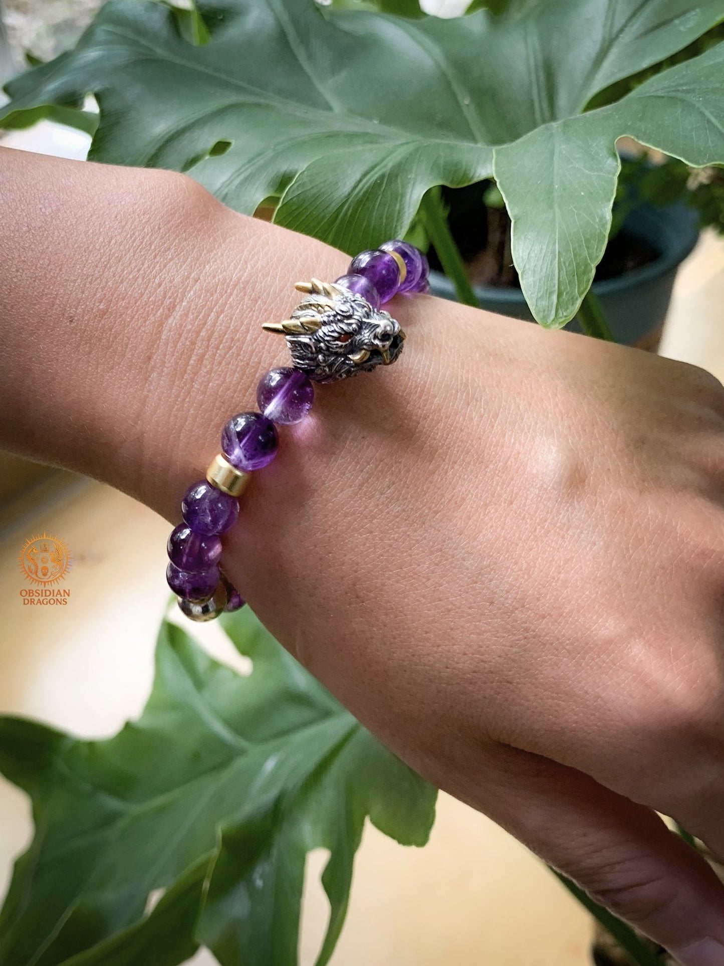 Bracelet Dragon en Améthyste et Argent 925