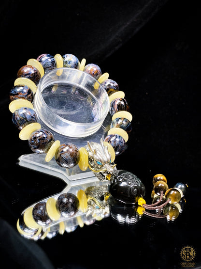 Bracelet Dragon en Pietersite et Argent 925 - Pièce Unique | obsidian dragons