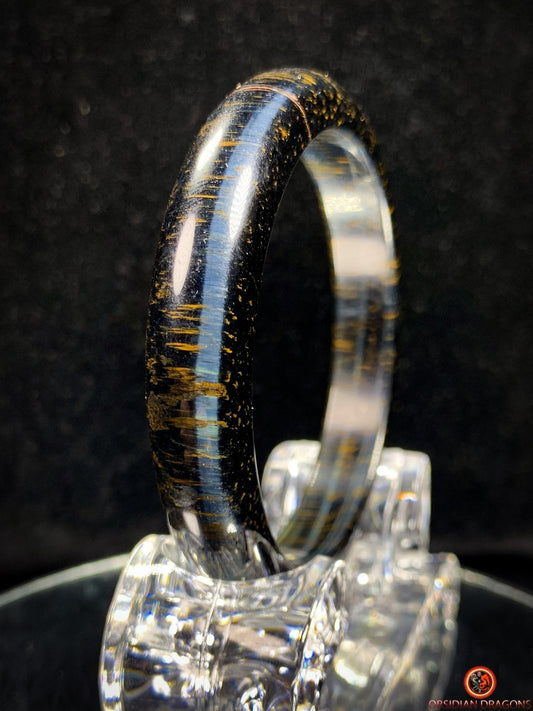 Bracelet Jonc en Œil de Faucon Naturel - Brillance et Harmonie | obsidian dragons